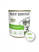 Консервы для собак и щенков Best Dinner Premium Меню №1 с Ягненком, 340гр * 12шт
