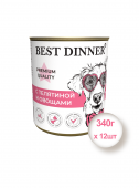 Консервы для собак и щенков Best Dinner Premium Меню №4 с Телятиной и овощами, 340гр * 12шт