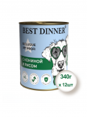 Консервы для собак и щенков Best Dinner Exclusive Vet Profi Hypoallergenic с Кониной и рисом, 340гр * 12шт