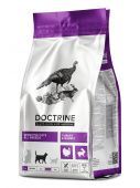 Полнорационный беззерновой сухой корм DOCTRINE для кошек и котов с чувствительным пищеварением с индейкой и кроликом, 3кг