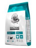 Полнорационный беззерновой сухой корм DOCTRINE для стерилизованных кошек и кастрированных котов с индейкой и лососем, 10кг