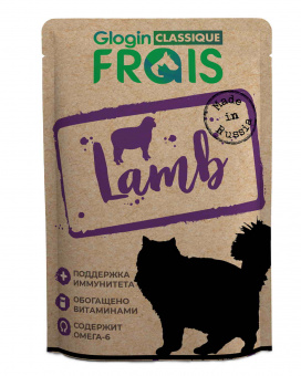Консервированный корм Frais Classique для взрослых кошек всех пород с ягнёнком в нежном соусе, 85 г
