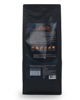 LiveRa Полнорационный сухой корм для взрослых собак Lamb & Rice, 1 кг