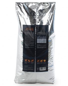 LiveRa Полнорационный сухой корм для взрослых собак Lamb & Rice, 15 кг