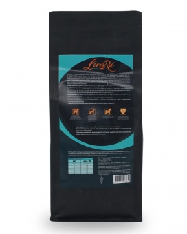LiveRa Полнорационный сухой корм для взрослых собак Adult, 1 кг