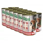 Консервированный корм Frais Holistic Dog для собак, сочные кусочки мяса в желе с говядиной, 420 г * 12 шт.
