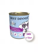 Консервы для собак и щенков Best Dinner Exclusive Vet Profi Urinary Говядина с картофелем, 340гр * 12шт