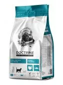 Полнорационный беззерновой сухой корм DOCTRINE для стерилизованных кошек и кастрированных котов с индейкой и лососем, 0,8кг